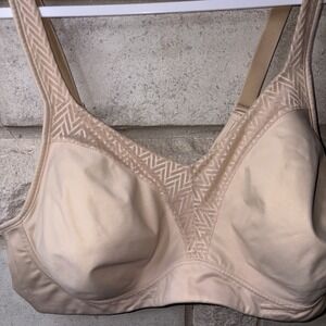 Playtex Women's 18 Hour Bounce Control‎ Wire free Bra in Beige | Size 44DD